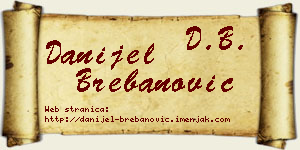 Danijel Brebanović vizit kartica